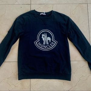 Moncler Youth Embroidered Logo Long Sleeve T-Shirt